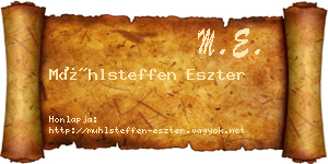 Mühlsteffen Eszter névjegykártya