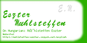 eszter muhlsteffen business card